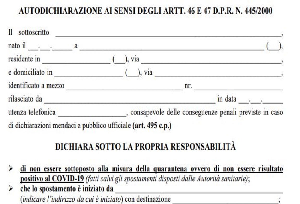 Autocertificazione