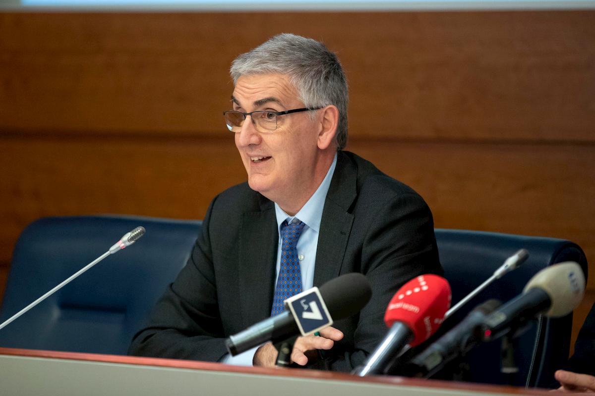 brusaferro dell'iss in conferenza stampa