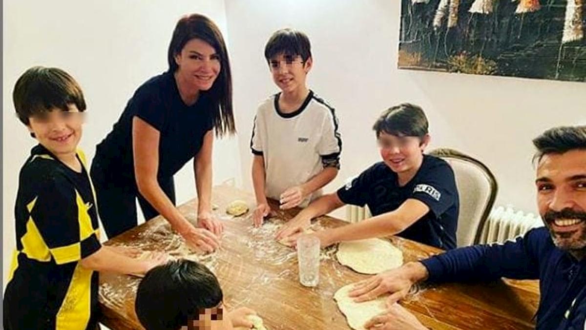 Coronavirus, Gigi Buffon e Ilaria D'Amico: quarantena con i figli