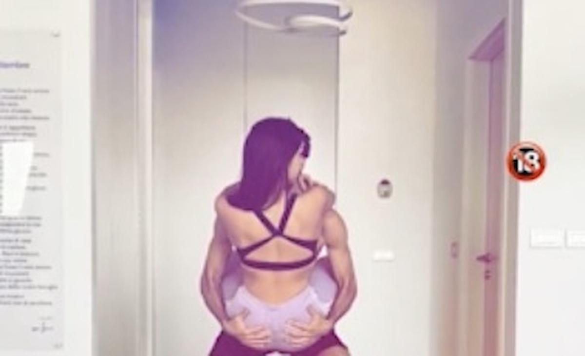 Candreva, allenamento a luci rosse con la moglie Luna Allegra