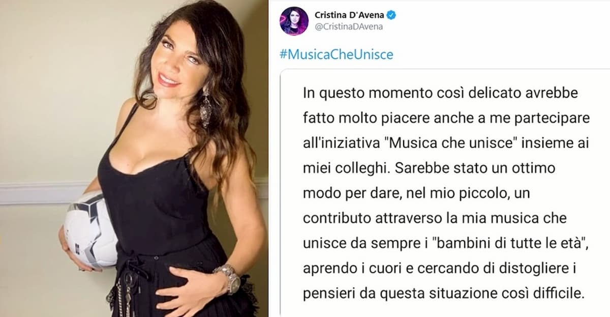 Cristina D'Avena esclusa dall'evento Musica che unisce: "Mi è dispiaciuto molto..."