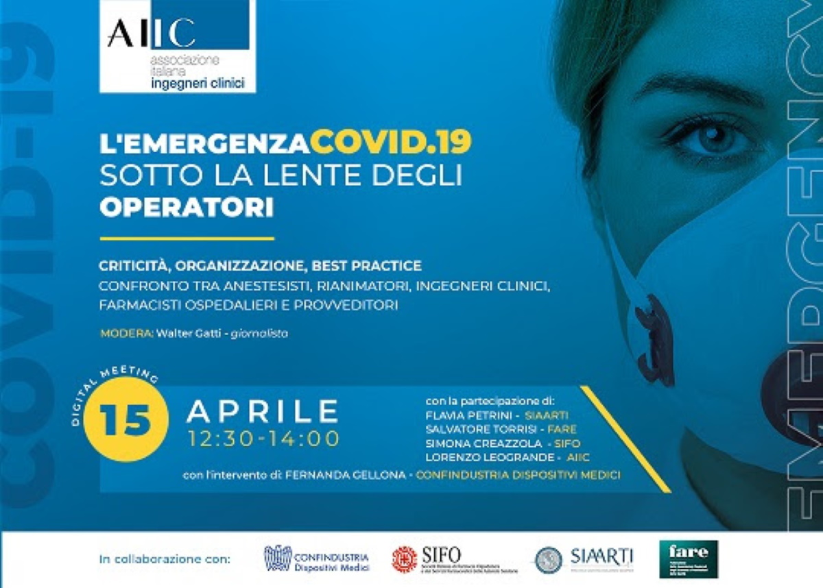 Emergenza Covid-19, digital meeting tra operatori sanitari il 15 aprile online