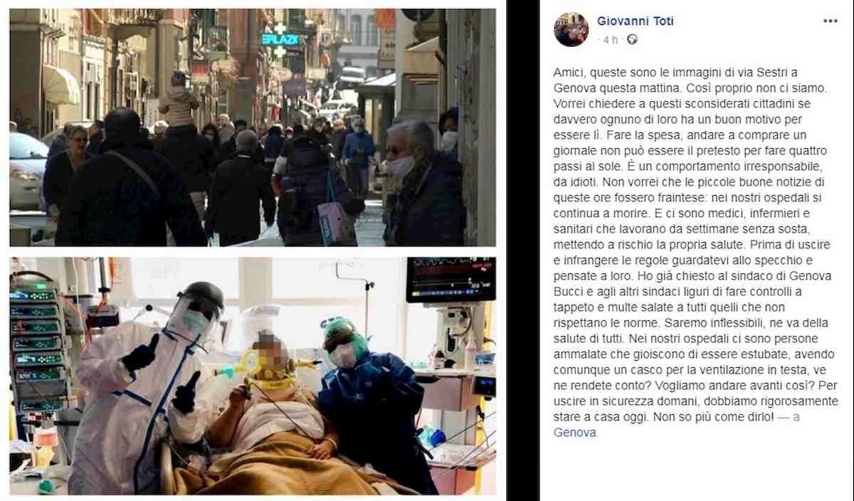 coronavirus genova gente a passeggio