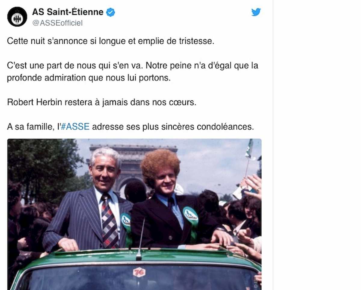 Robert Herbin è morto, è stato una leggenda del Saint-Étienne