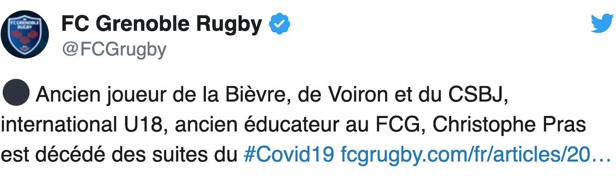 Christophe Pras è morto di coronavirus, l'ex rugbista aveva 35 anni