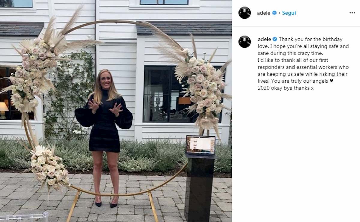 adele compleanno instagram