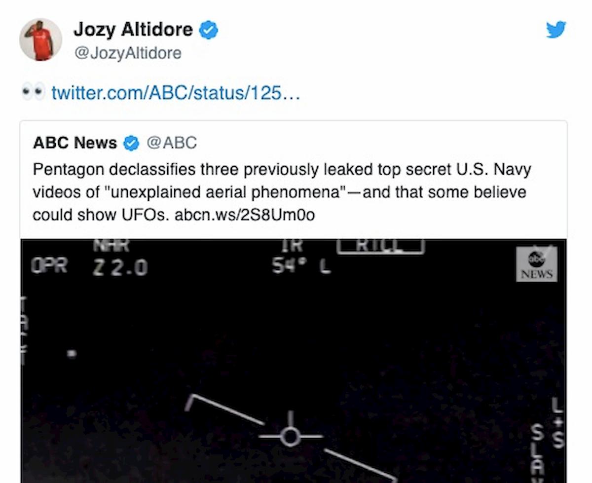 Jozy Altidore: "Gli ufo esistono, ci sono video che lo dimostrano"