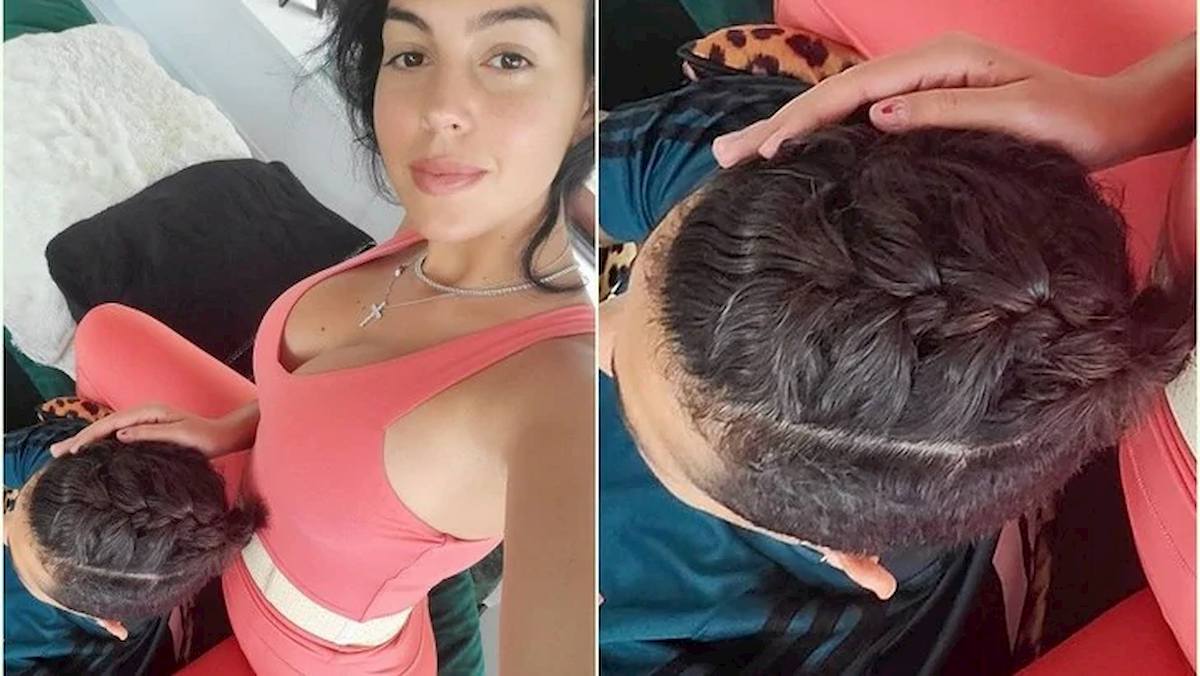 Cristiano Ronaldo mostra il nuovo look con treccia su Instagram, tutto merito di Georgina...