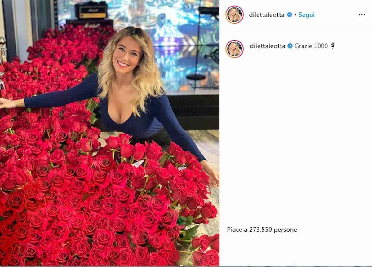 diletta leotta rose rosse