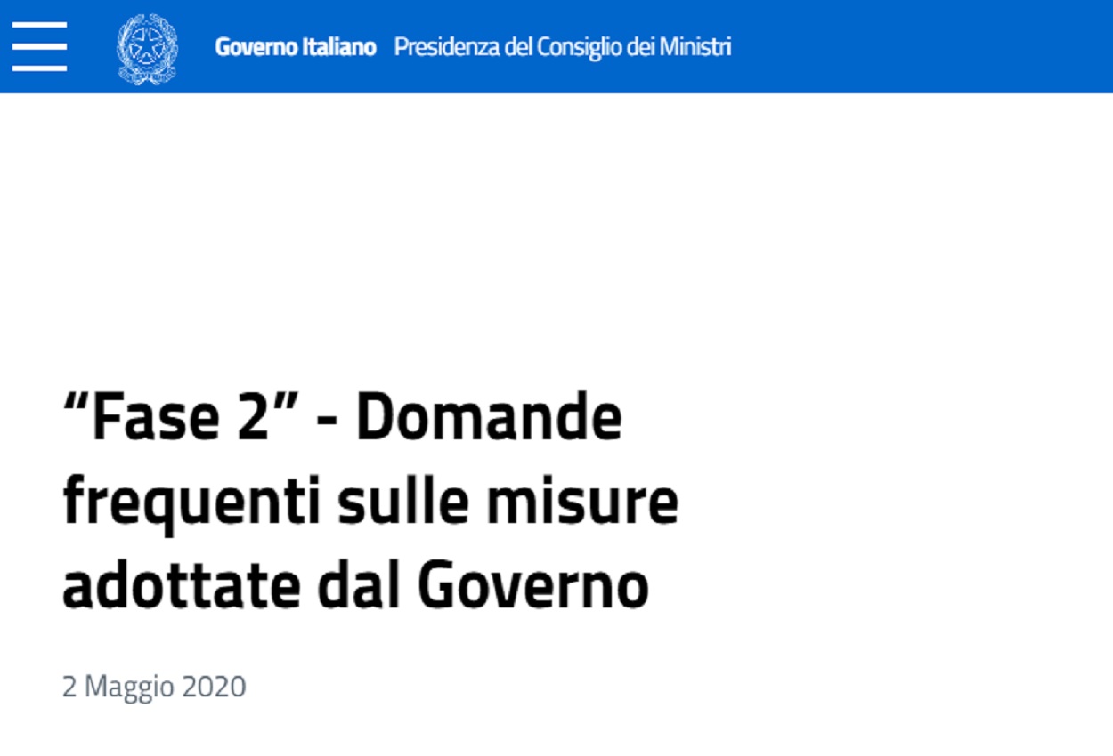 Fase 2, FAQ Governo