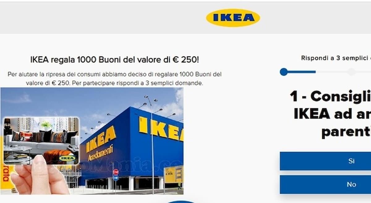 Buono regalo Ikea da 250 euro, messaggio su WhatsApp è truffa