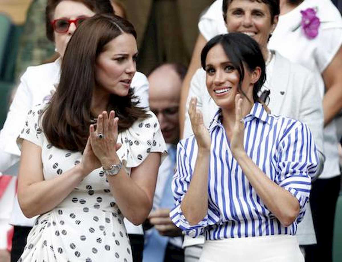 Kate Middleton e Meghan Markle, foto Ansa