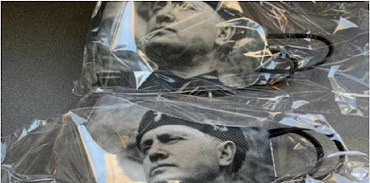 mascherine volto mussolini verona