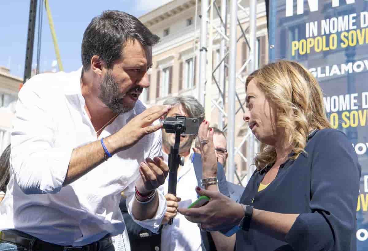 Sondaggio Pagnoncelli Ipsos: Salvini continua a perdere, Meloni tenta l'aggancio a M5s. Cala Conte