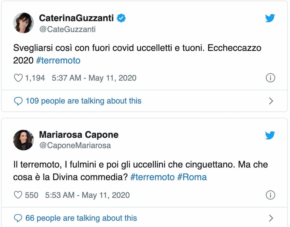 Terremoto a Roma durante il coronavirus, titolano gli inglesi. E i romani si scatenano contro il 2020...