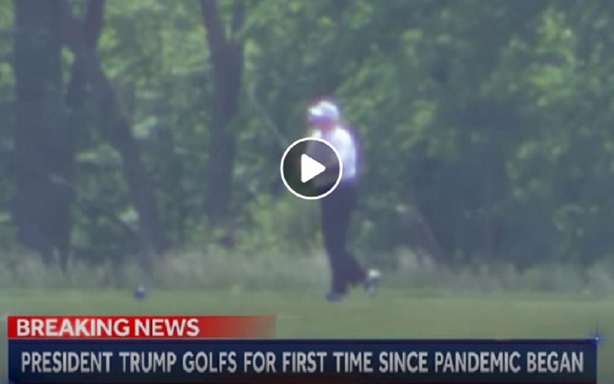 trump gioca a golf