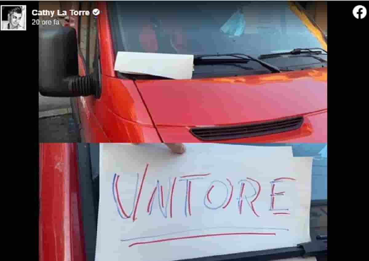 Bartolini, il cartello trovato da un corriere