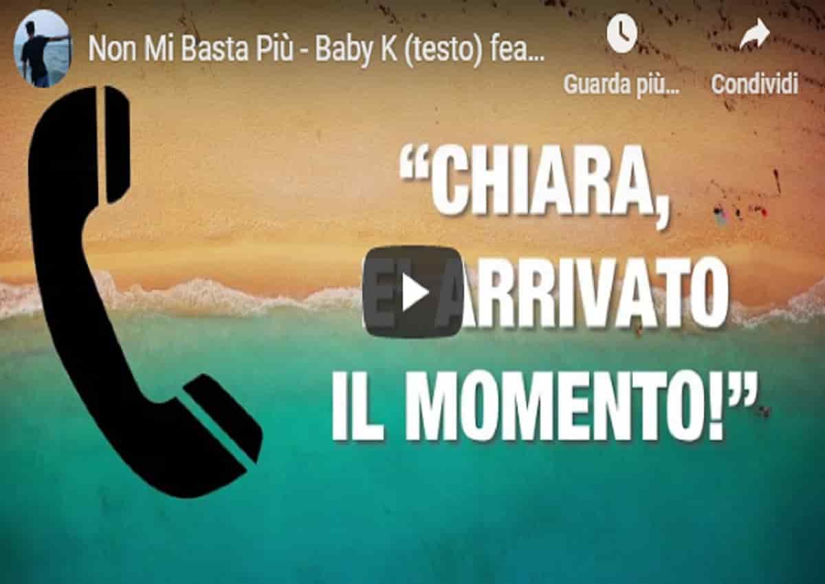 Chiara Ferragni e Baby K, la canzone Non mi basti più
