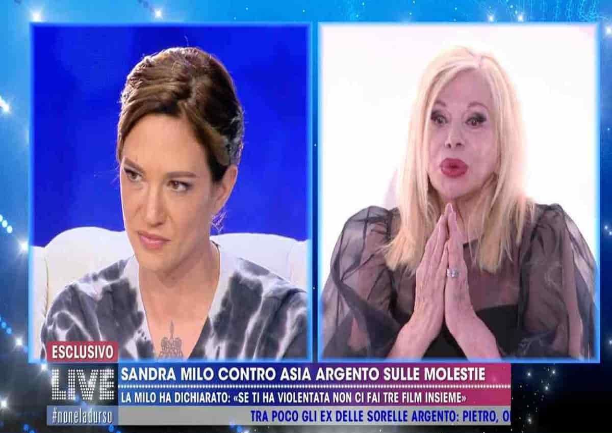 Asia Argento e Sandra Milo a Live - Non è la d'Urso