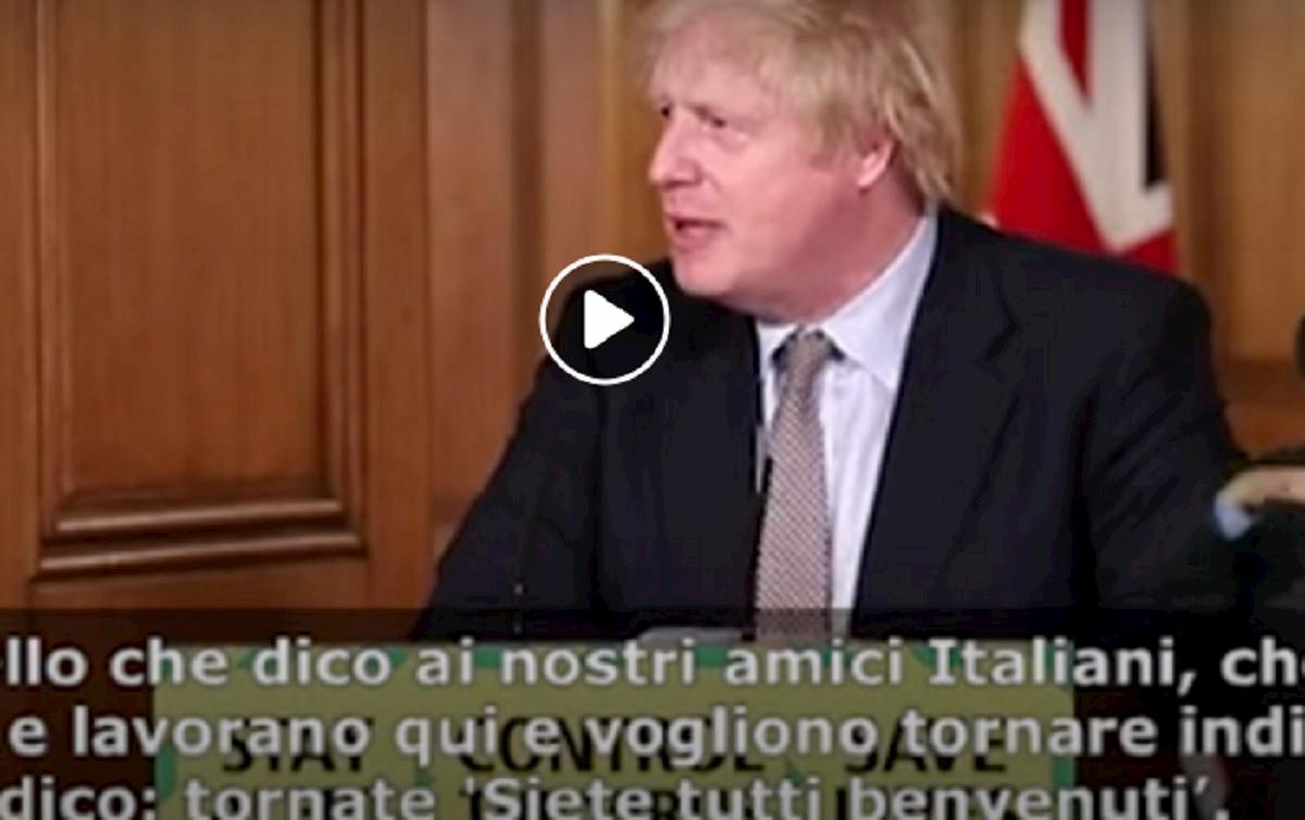 boris johnson agli italiani