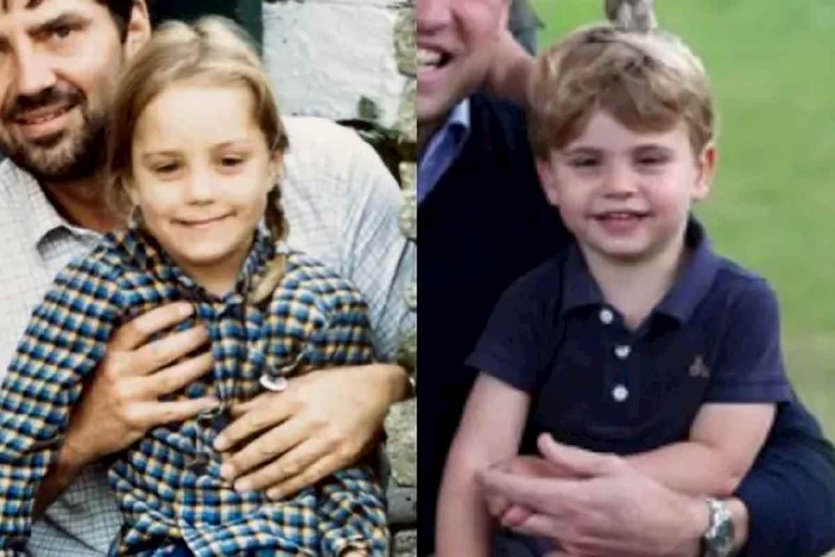 Kate Middleton bambina e la foto del principino Louis