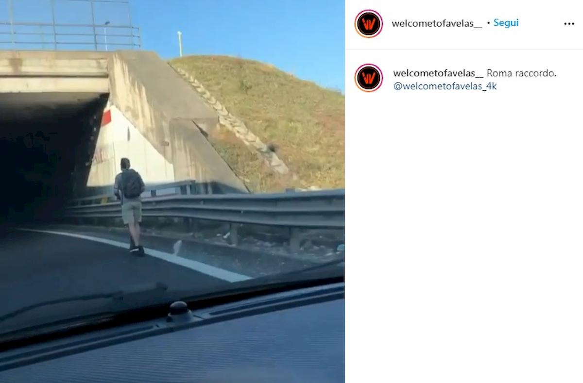 Con monopattino sul Raccordo Anulare