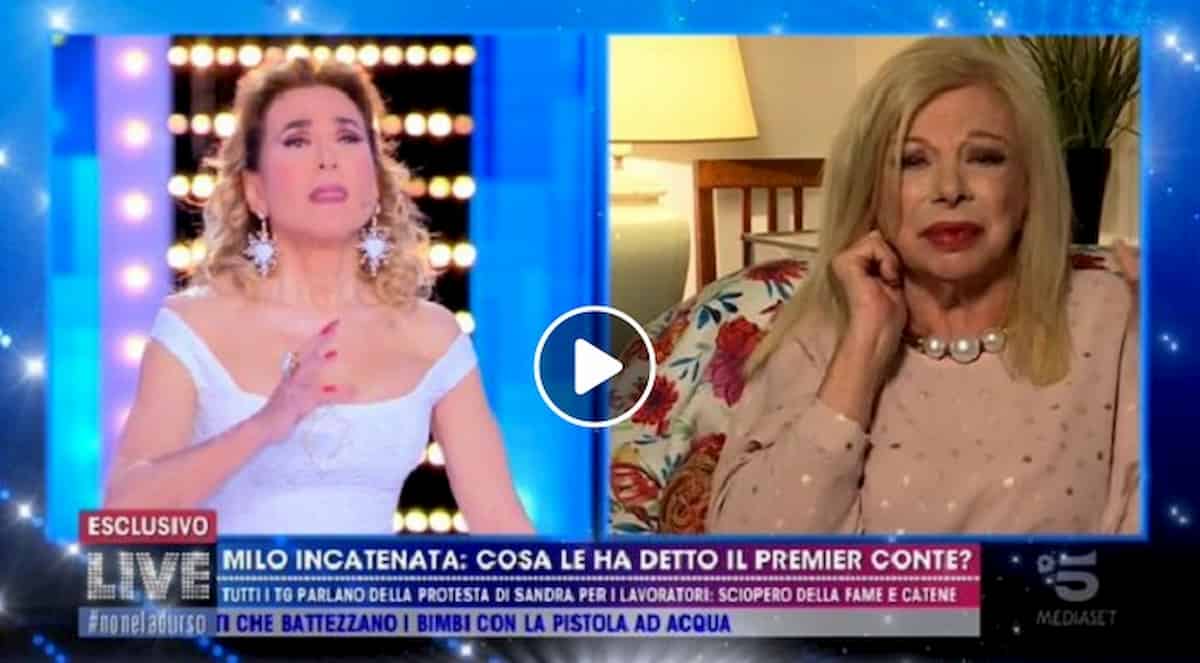 Sandra Milo ospite a Live non è la d'Urso parla dell'incontro col premier Conte
