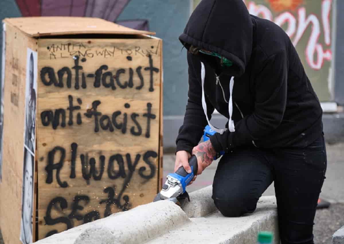 Seattle e una manifestazione per George Floyd, foto Ansa