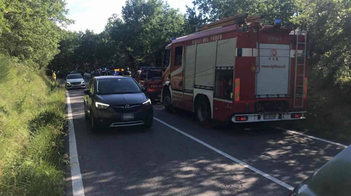Il luogo dell'incidente di Alex Zanardi a Pienza