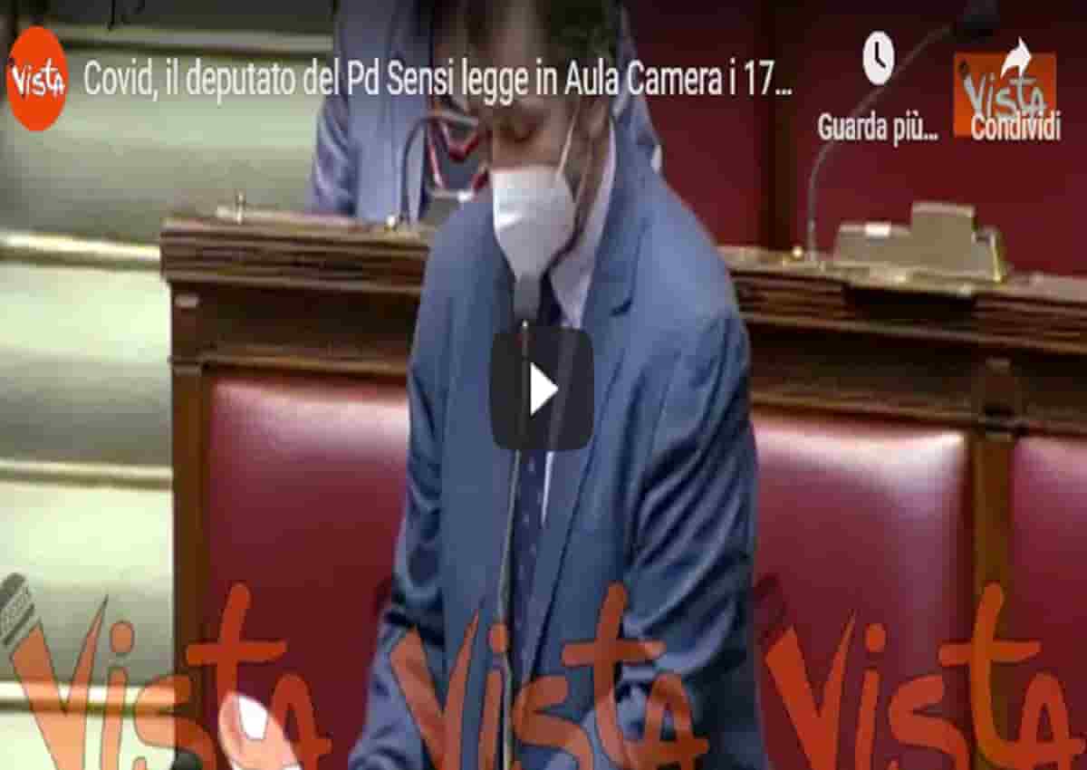 Coronavirus, Filippo Sensi e il discorso alla Camera