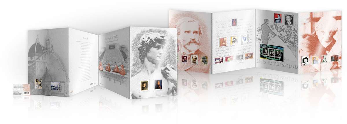 Poste Italiane, i nuovi folder "Le Meraviglie dell'Italia" in omaggio a illustri personaggi della nostra storia