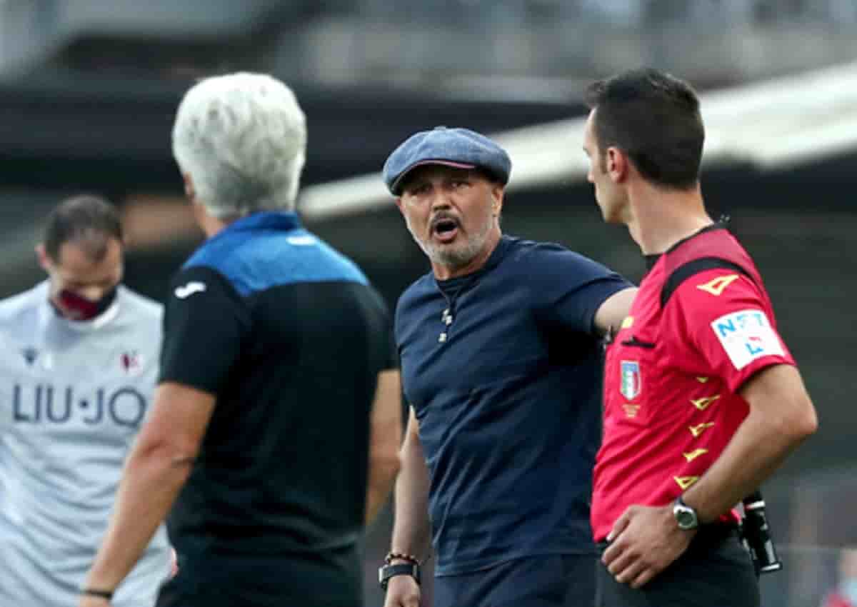 Mihajlovic-Gasperini, la lite (foto Ansa)