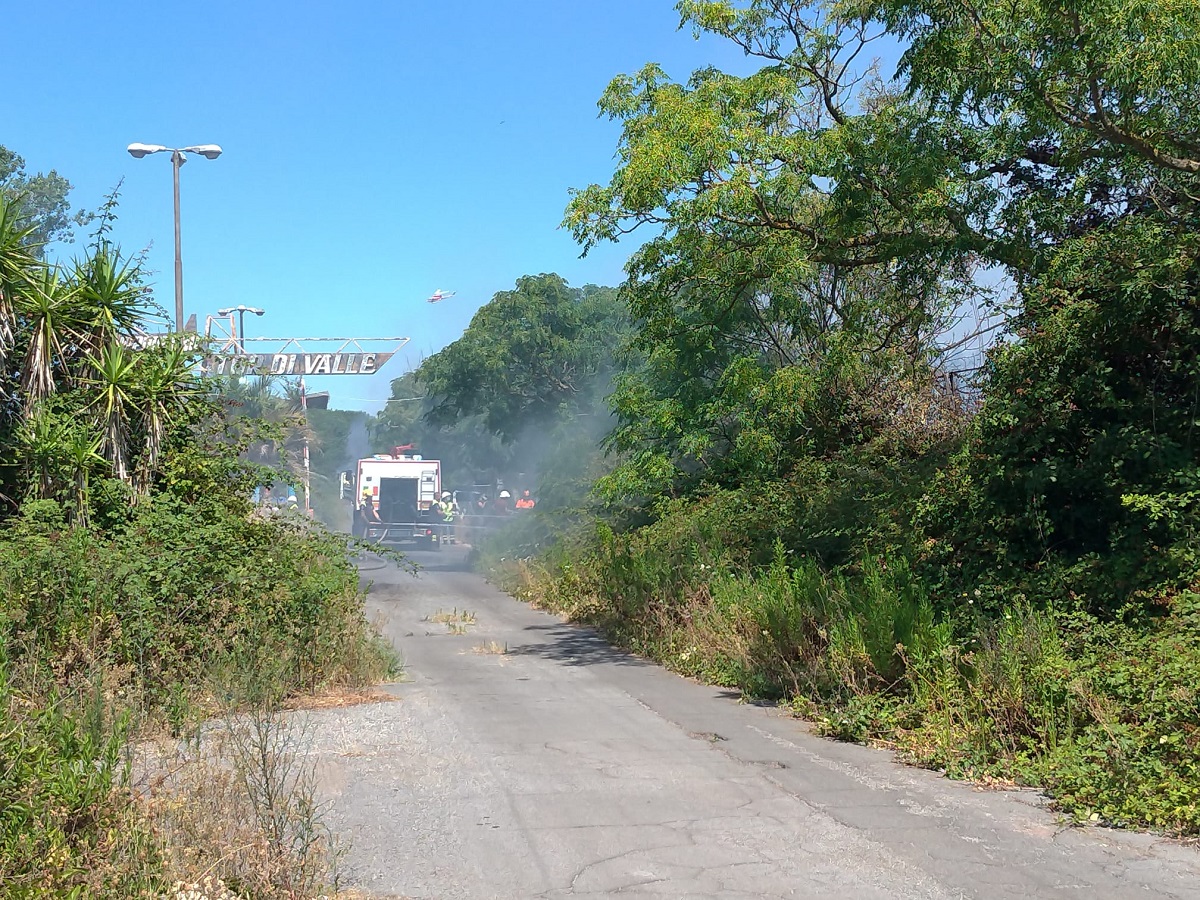 incendio tor di valle, operazioni di spegnimento