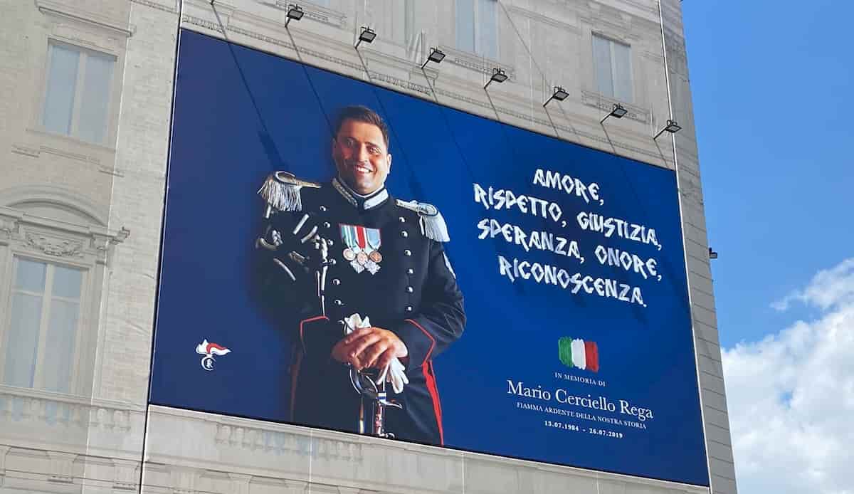 Mario Cerciello Rega poster a Roma