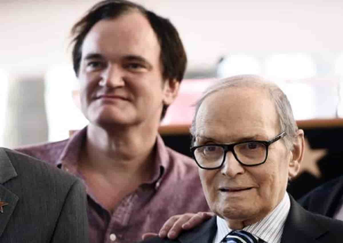 Ennio Morricone e Quentin Tarantino, foto Ansa