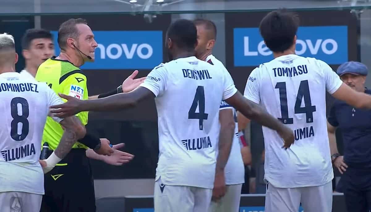 Inter-Bologna, Soriano espulso