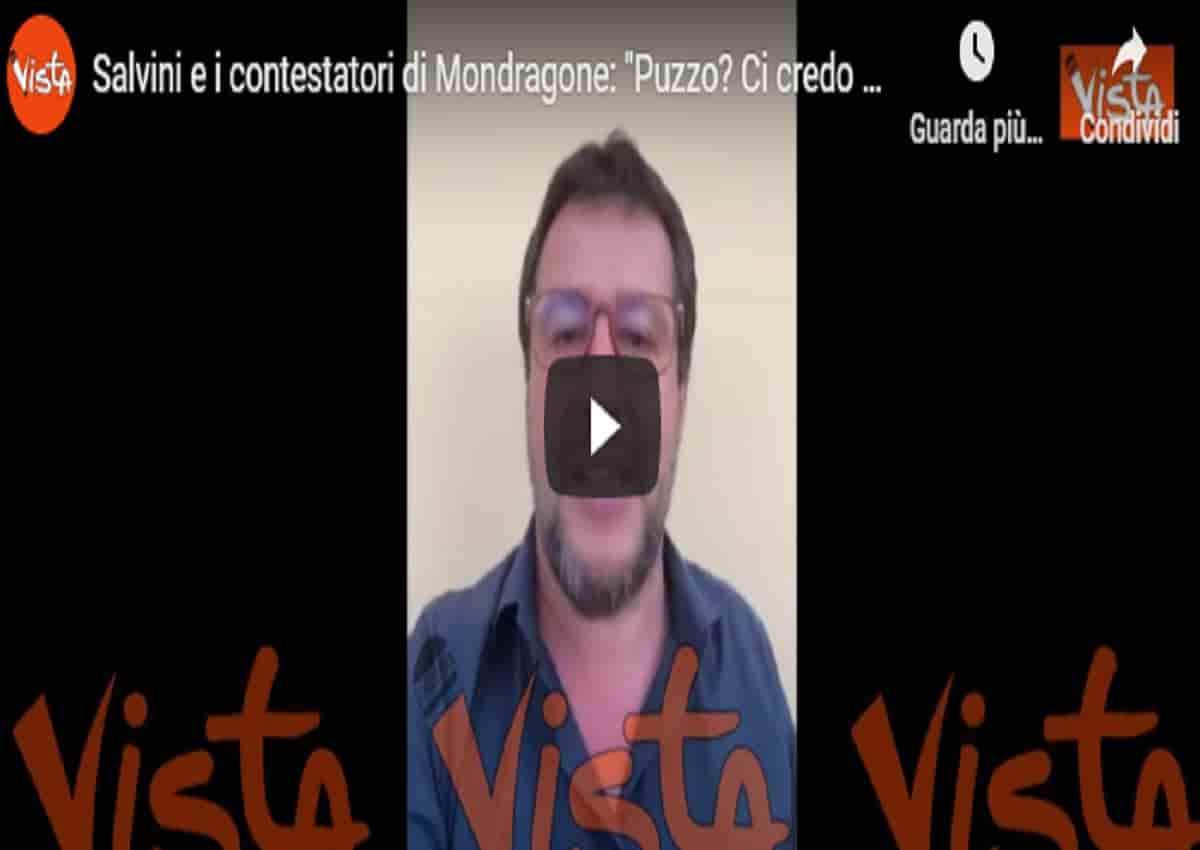Mondragone, Matteo Salvini in un video Vista