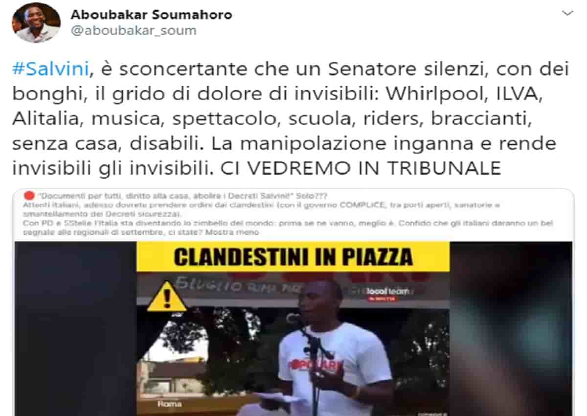 Soumahoro, Matteo Salvini e il video con i bonghi