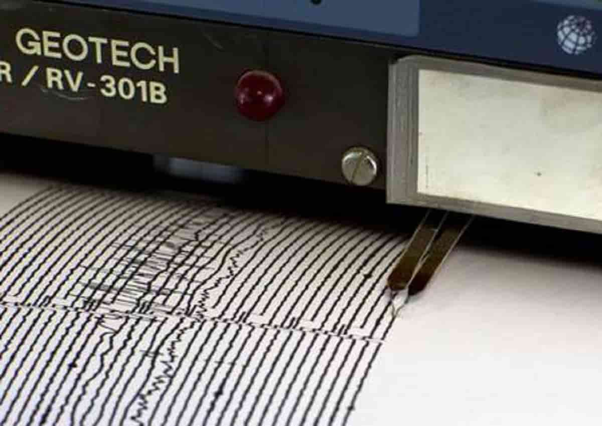 Terremoto Palermo, foto Ansa di un sismografo