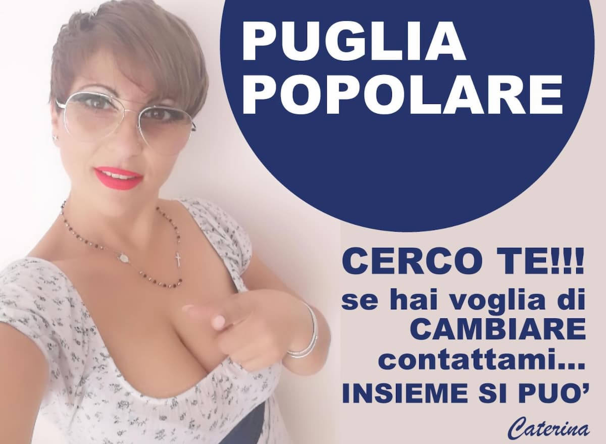 Polemiche per il manifesto della candidata a Laterza Caterina Zilio