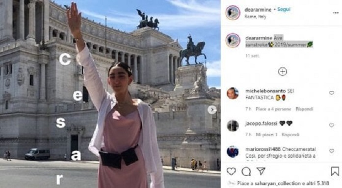 Armine Harutyunyan, modella di Gucci e il fake del saluto romano FOTO