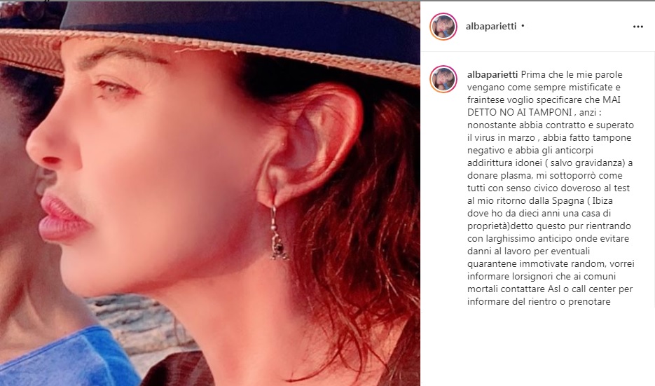 alba parietti su instagram