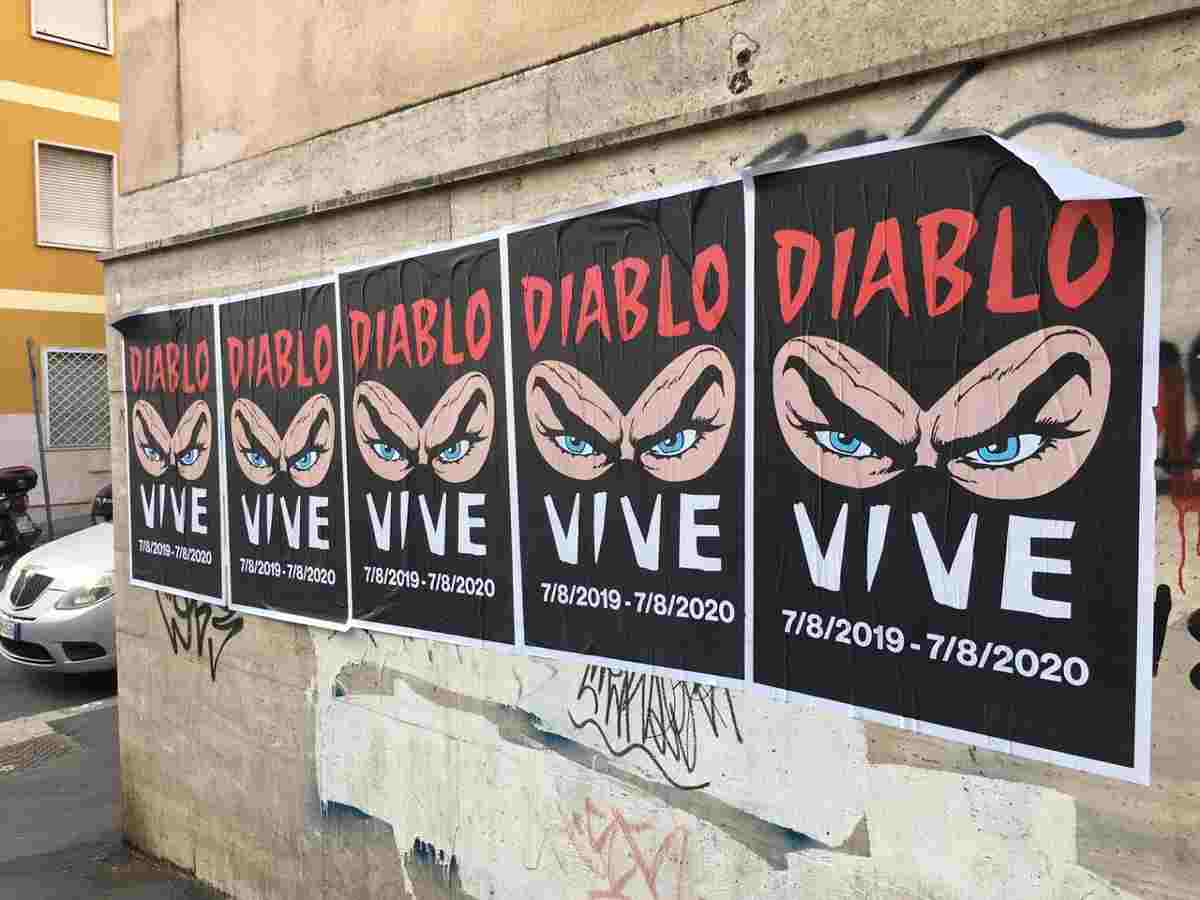 diabolik manifesti nella notte a Roma