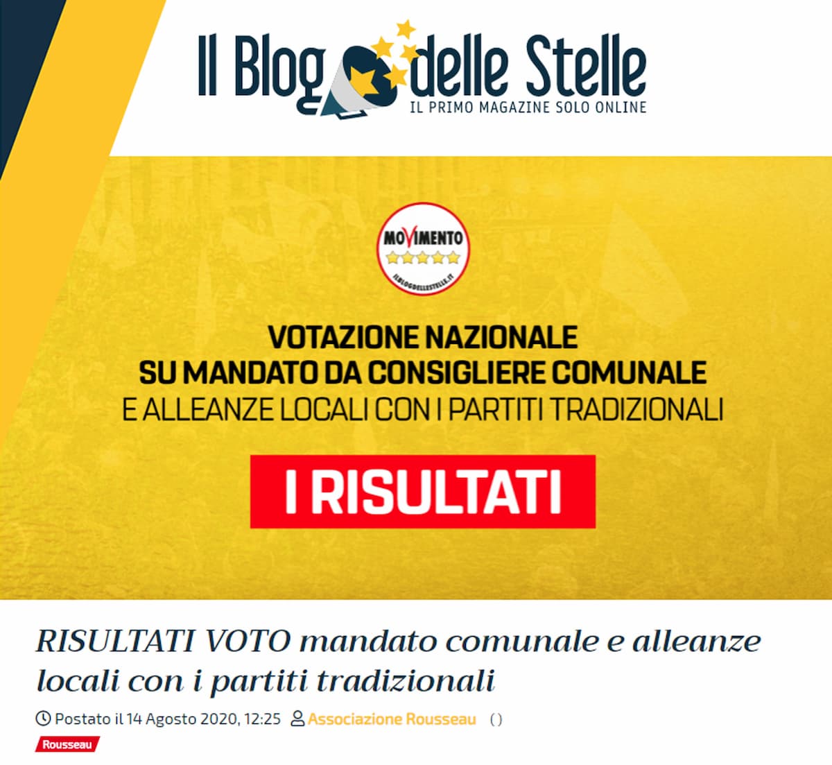 M5s, su Rousseau sì al terzo mandato e alle alleanze con altri partiti. Ok a Raggi bis e asse col Pd