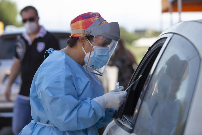 tampone coronavirus, foto ansa