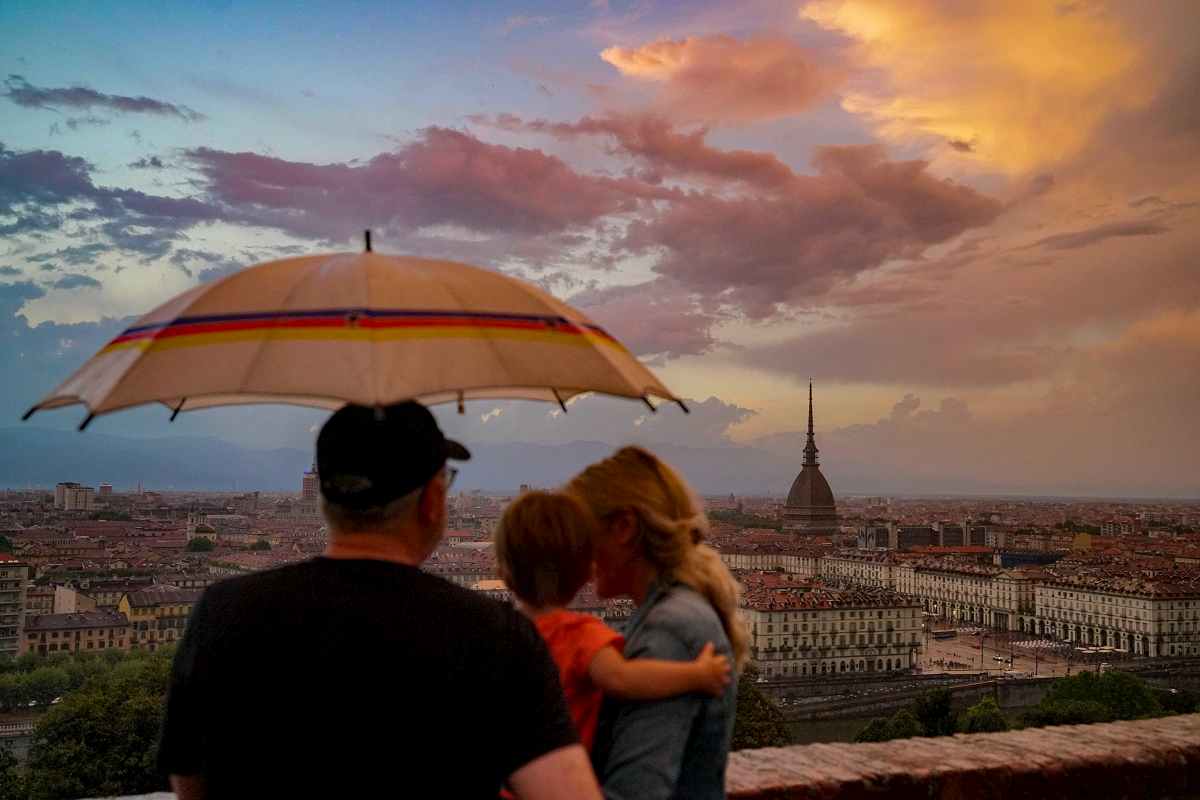 torino, il temporale foto ansa
