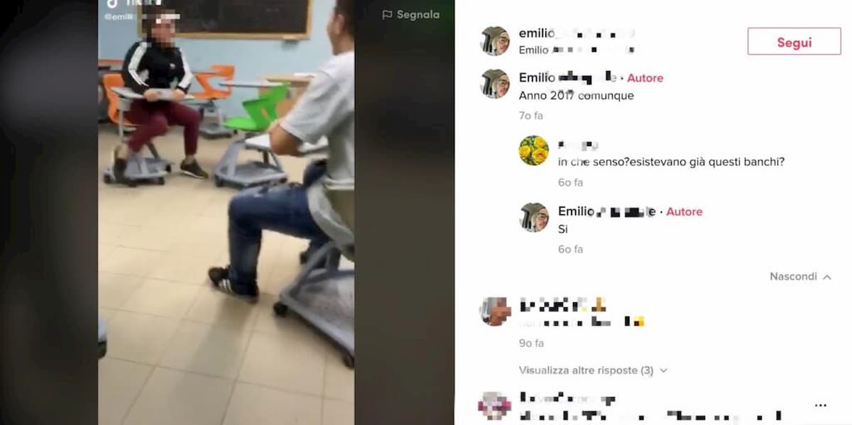 Banchi con le rotelle usati come autoscontro