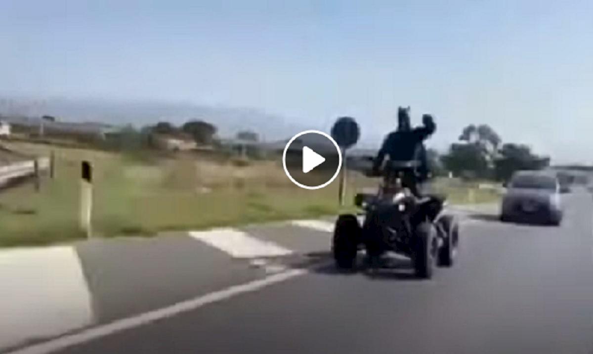 batman guida quod su autostrada