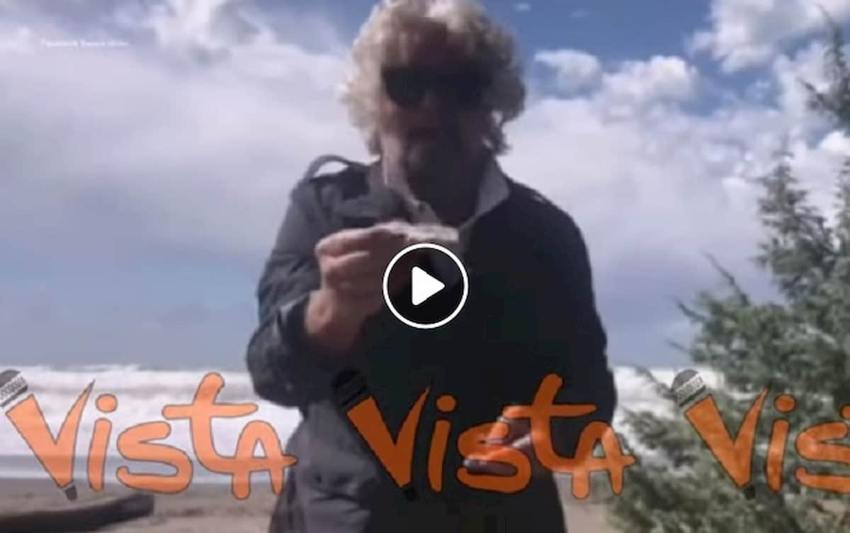 Beppe Grillo firma una pietra pomice in diretta e la mette all'asta su Ebay VIDEO