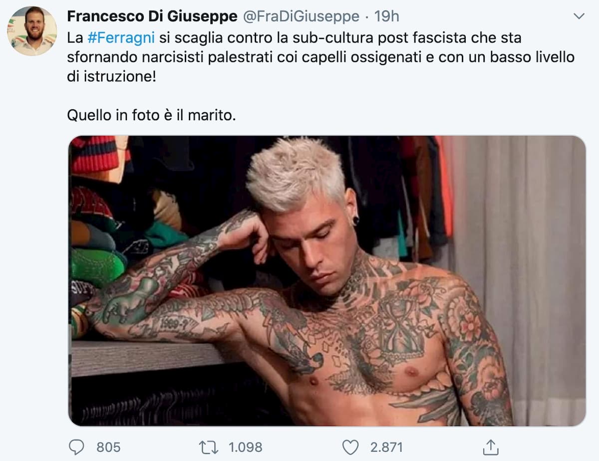 Chiara Ferragni criticata su Colleferro. "La cultura fascista non c'entra. I Bianchi sentivano Fedez" 